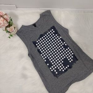 J crew sleeveless tee shirt size medium.